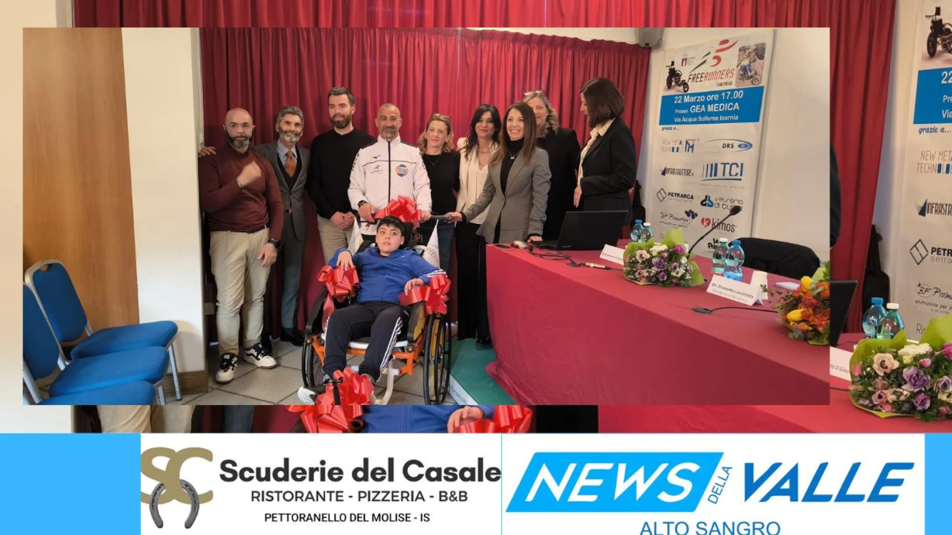 L’Asd Free Runners Isernia realizza il sogno di Alessio. Ieri la consegna della “carrozzina” speciale che permetterà al giovane atleta di correre accompagnato dal padre. GUARDA IL SERVIZIO.